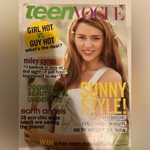 “Teen Vogue Miles Cyrus issue 2009-2010 BUNDLE”